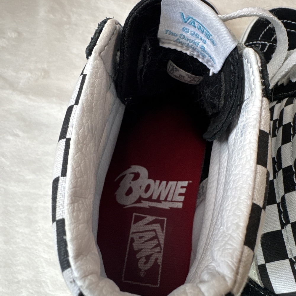 Vans Sk8-Hi Shoes Mens Size 9 Womens 10.5 David Bowie Checkerboard 2019 - Picture 8 of 12